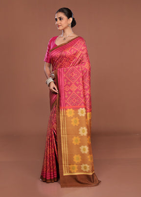 Purple Tussar Silk Saree With Blouse Piece