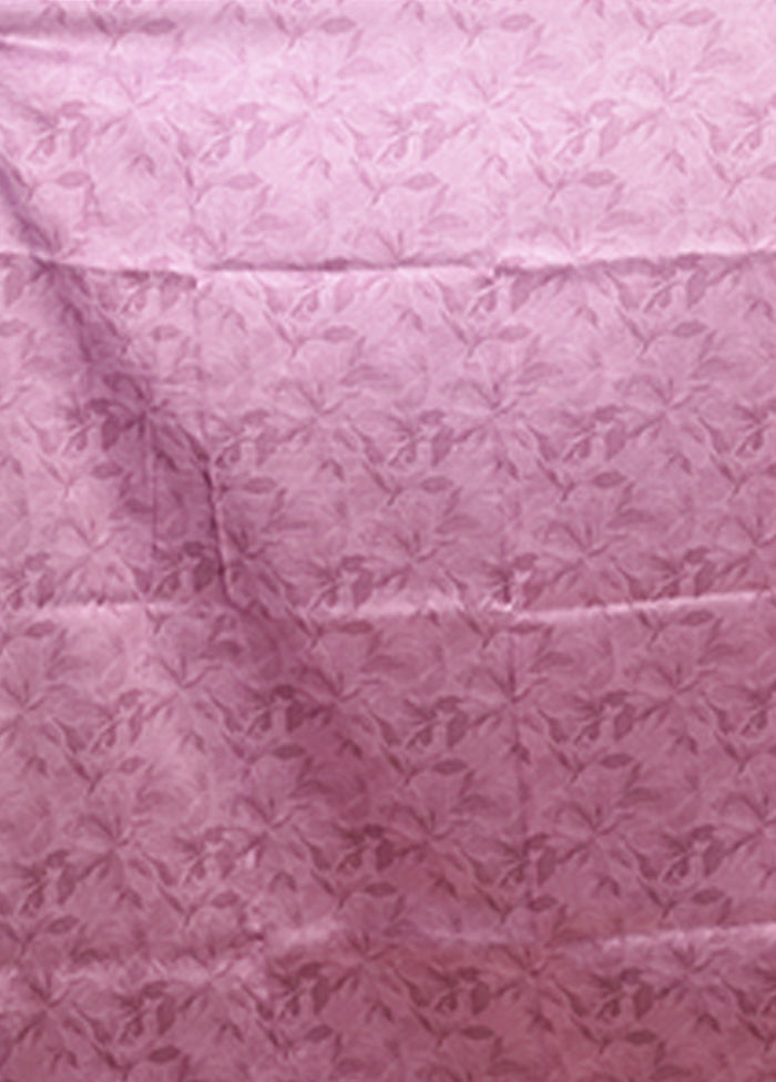 Purple Tussar Silk Saree With Blouse Piece