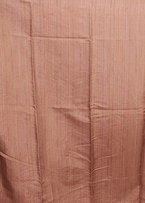 Cream Tussar Silk Saree With Blouse Piece