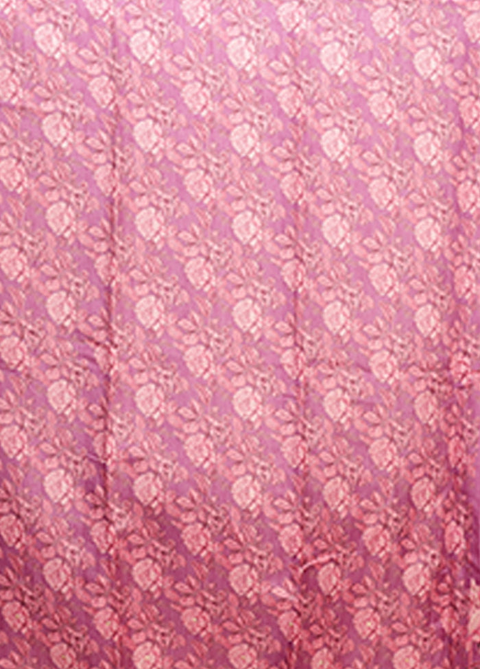 Purple Tussar Silk Saree With Blouse Piece