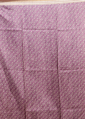 Purple Tussar Silk Saree With Blouse Piece