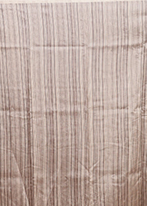Cream Tussar Silk Saree With Blouse Piece