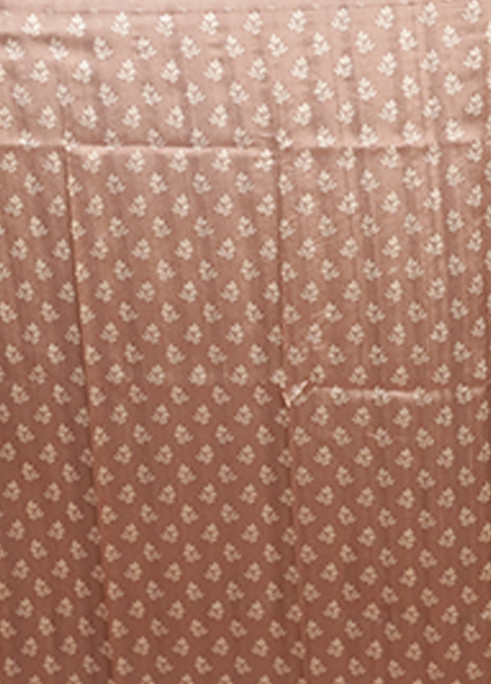 Brown Tussar Silk Saree With Blouse Piece