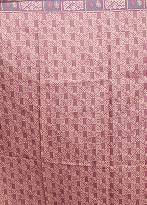 Purple Tussar Silk Saree With Blouse Piece