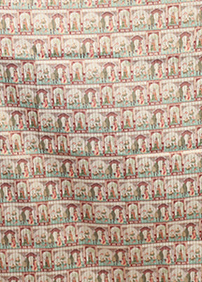 Green Tussar Silk Saree With Blouse Piece