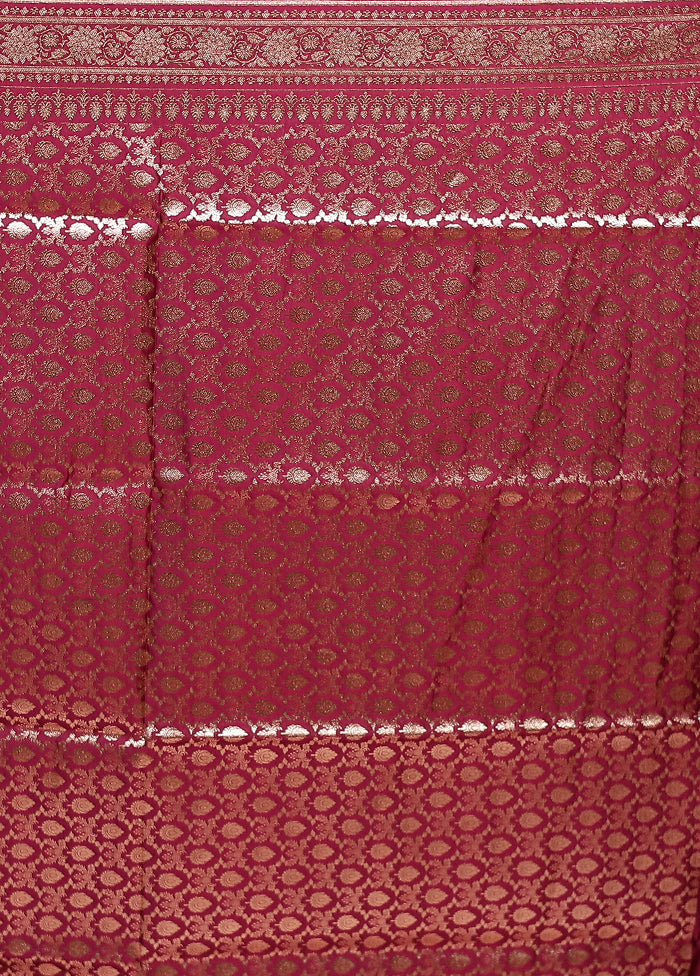 Purple Banarasi Silk Saree With Blouse Piece
