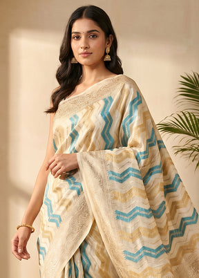 Multicolor Georgette Saree With Blouse Piece