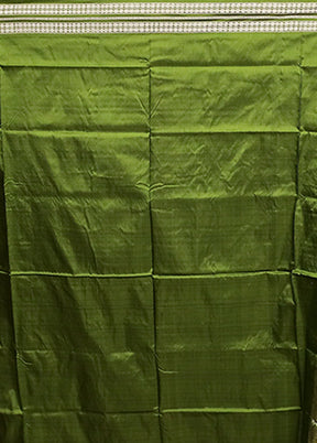 Rust Handloom Bomkai Pure Silk Saree With Blouse Piece