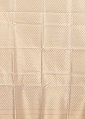 Cream Organza Saree With Blouse Piece