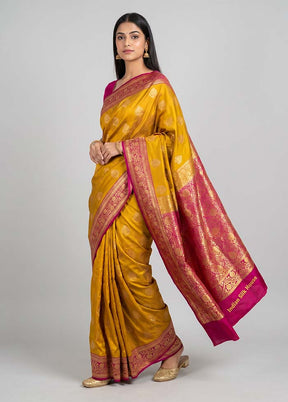 Grey Katan Silk Saree With Blouse Piece