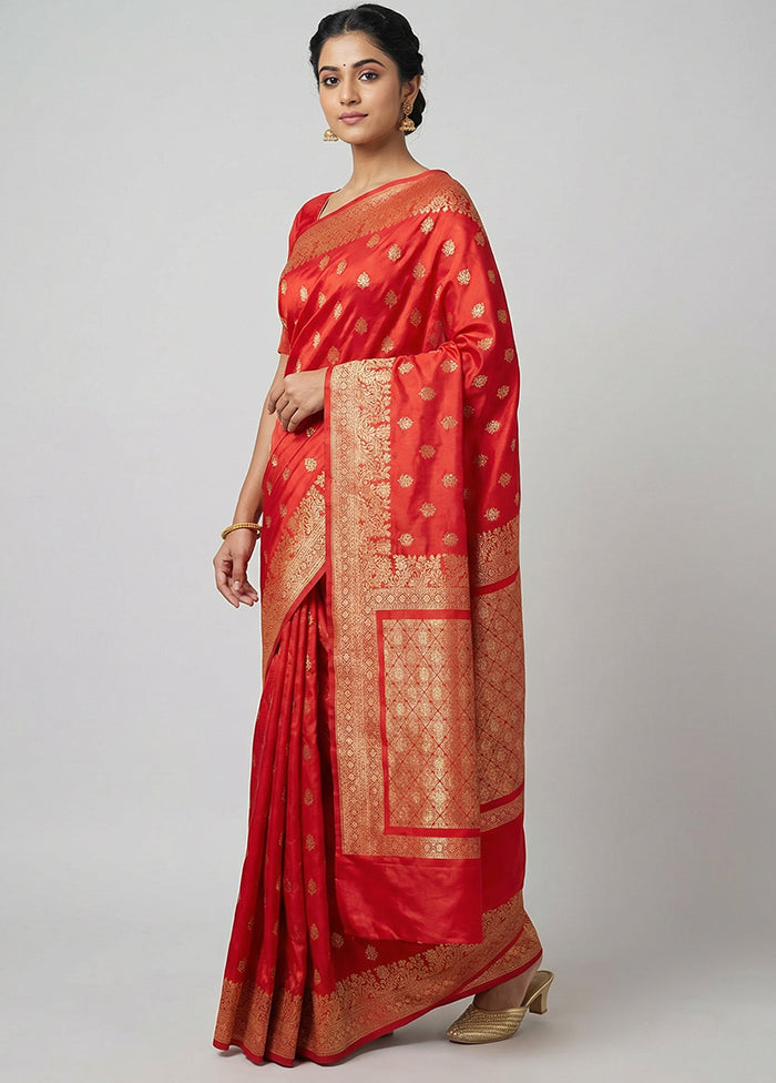 Pink Katan Silk Saree With Blouse Piece