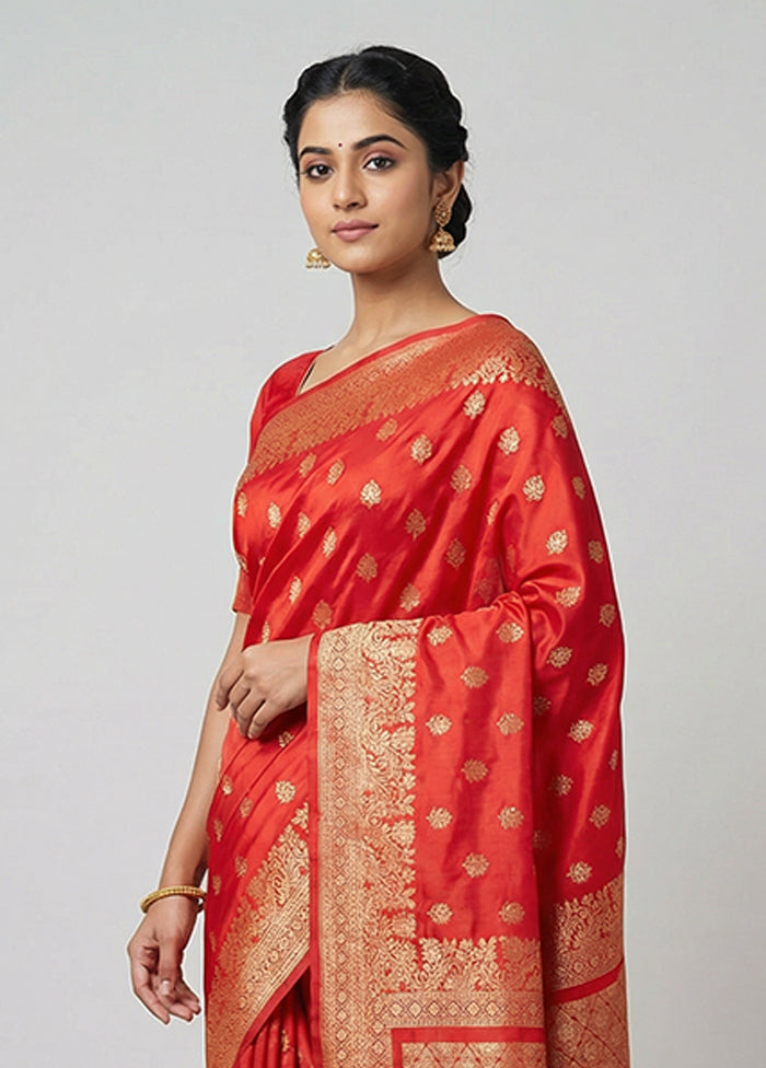 Pink Katan Silk Saree With Blouse Piece