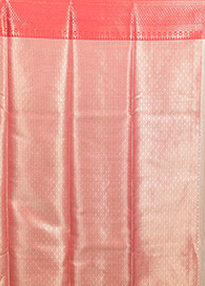 Cream Cotton Saree With Blouse Piece