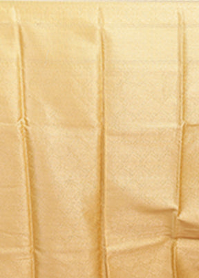 Yellow Cotton Saree With Blouse Piece