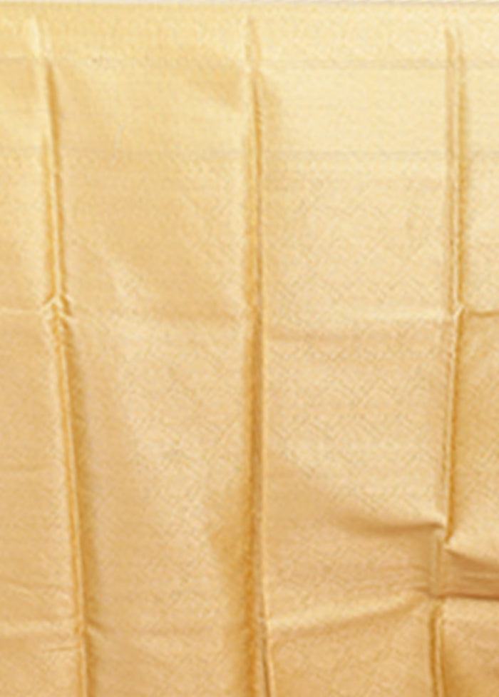 Yellow Cotton Saree With Blouse Piece