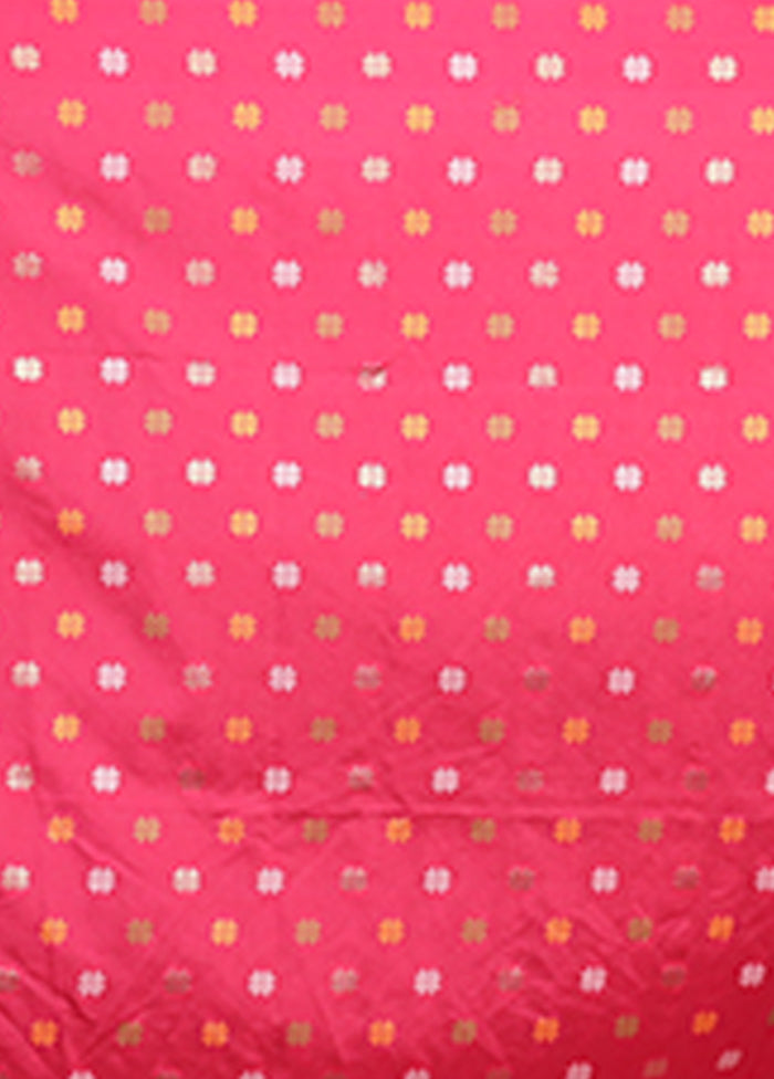 Blue Dupion Silk Saree With Blouse Piece