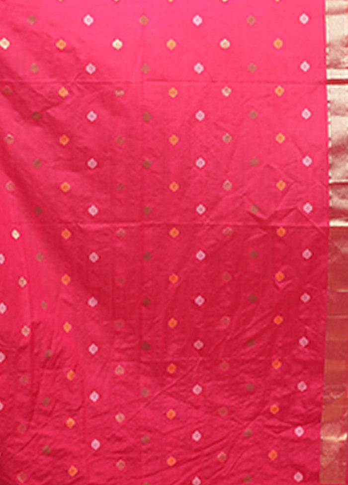 Blue Dupion Silk Saree With Blouse Piece