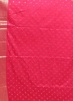 Blue Dupion Silk Saree With Blouse Piece