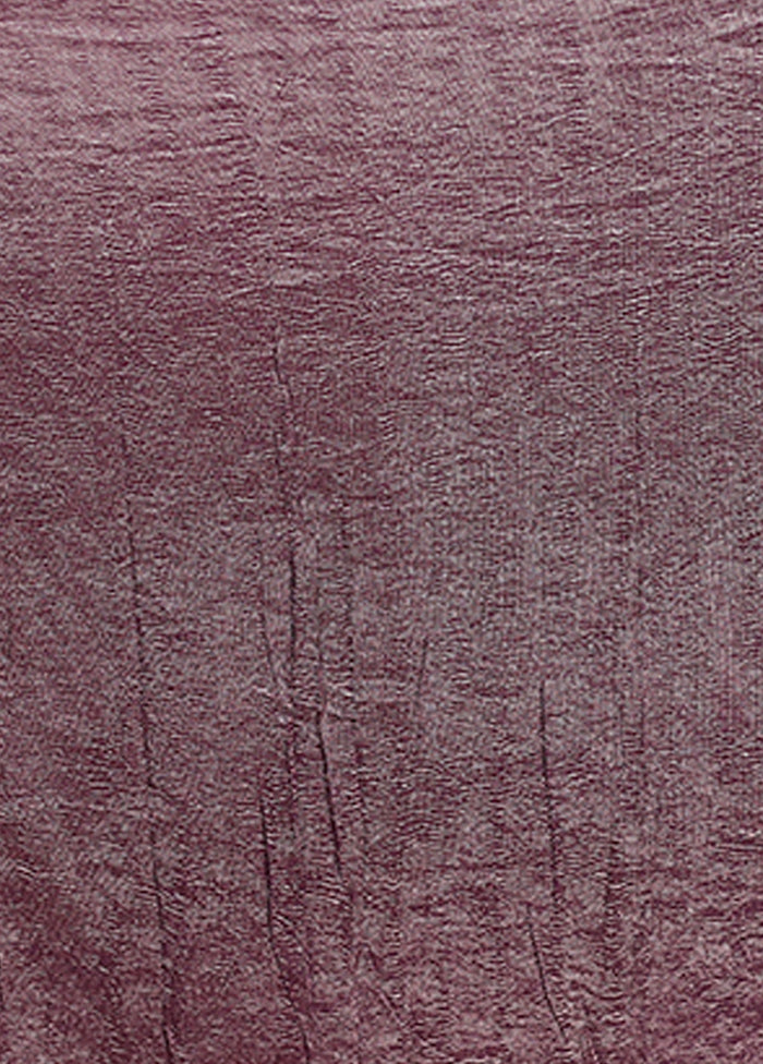 Purple Handloom Tissue Pure Silk Saree With Blouse Piece