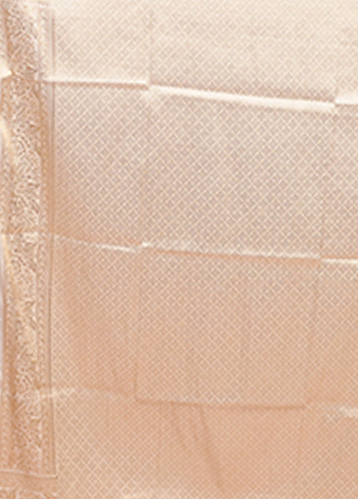 White Dupion Silk Saree With Blouse Piece