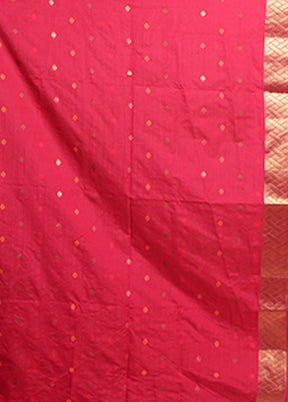 White Dupion Silk Saree With Blouse Piece