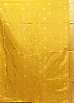 Blue Dupion Silk Saree With Blouse Piece