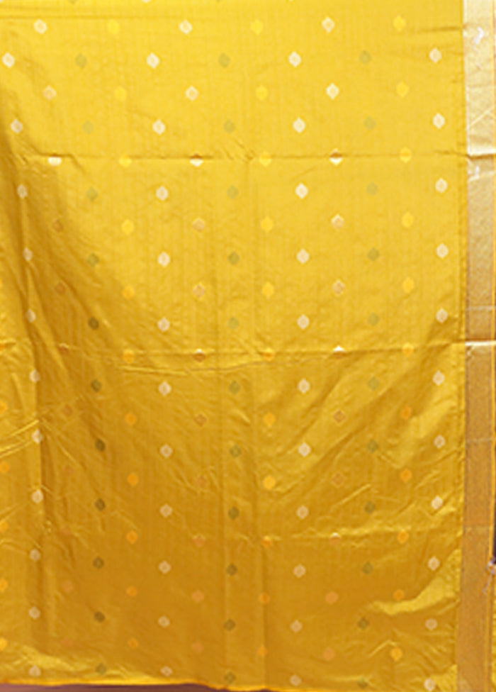 Blue Dupion Silk Saree With Blouse Piece