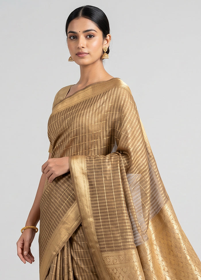 Green Kanjivaram Silk Saree With Blouse Piece