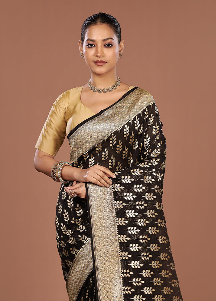 Black Georgette Saree With Blouse Piece