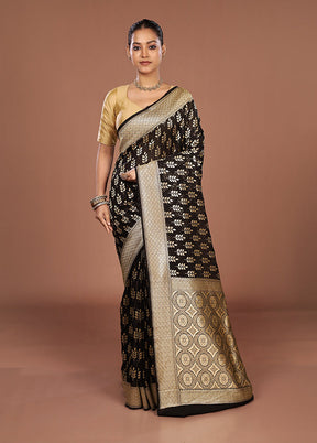 Black Georgette Saree With Blouse Piece