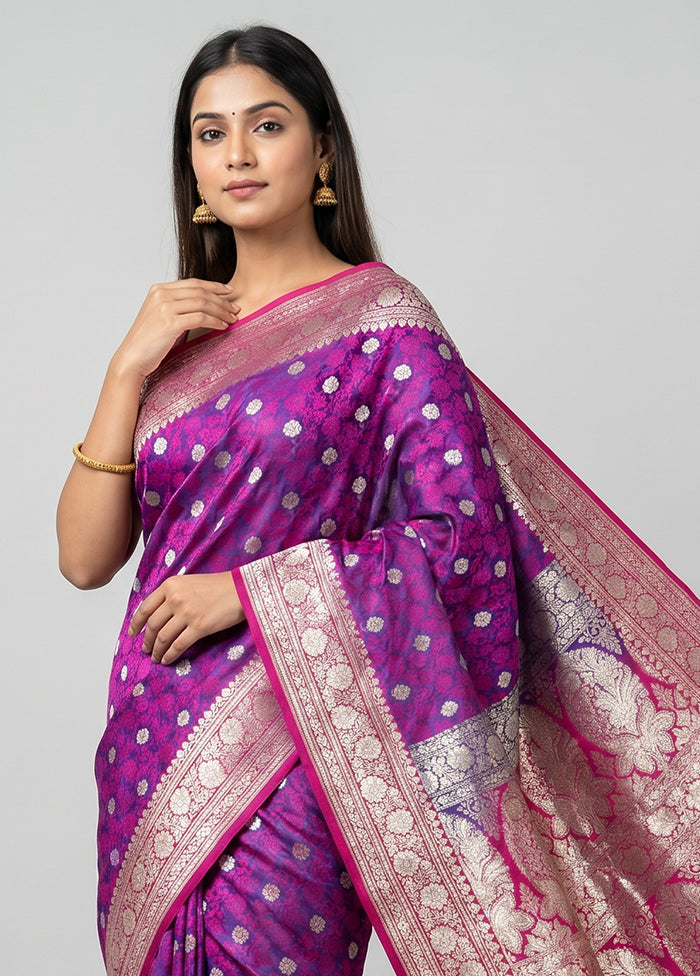 Blue Tanchoi Silk Saree With Blouse Piece