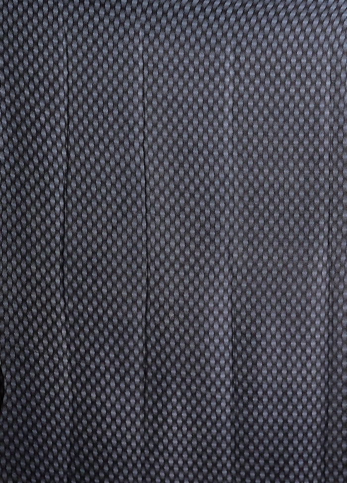 Black Printed Silk Saree Without Blouse Piece