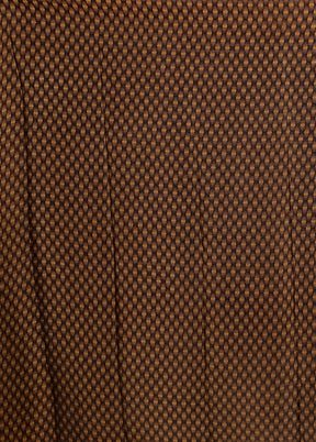 Brown Printed Silk Saree With Blouse Piece