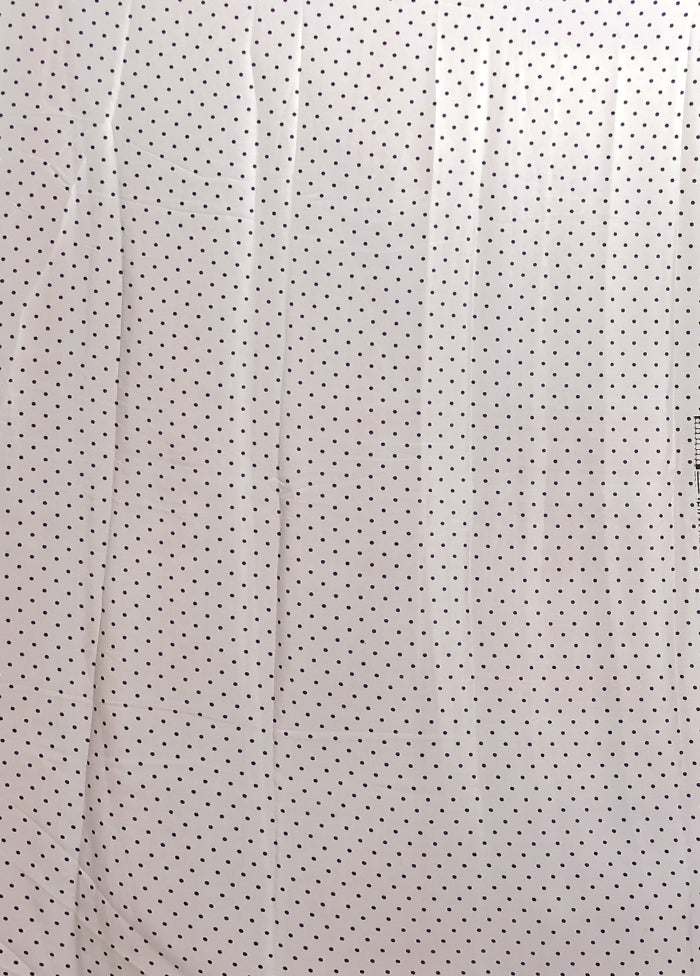 White Printed Silk Saree With Blouse Piece