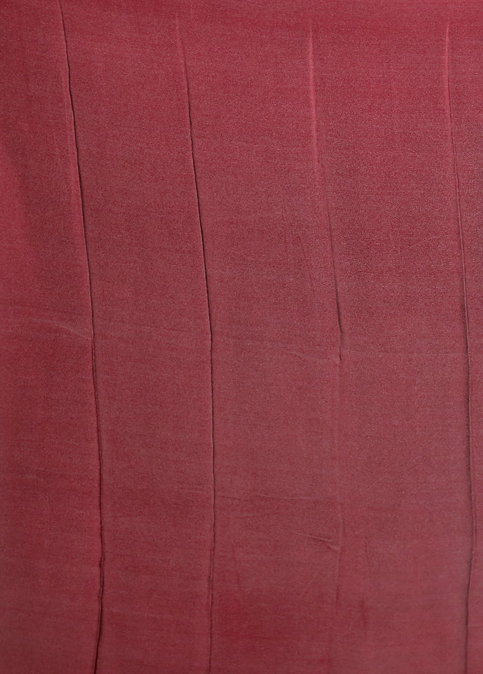 Black Printed Silk Saree Without Blouse Piece