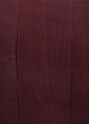 Maroon Printed Silk Saree With Blouse Piece