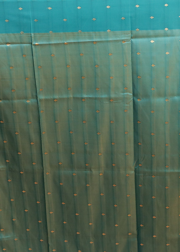 Yellow Dupion Silk Saree With Blouse Piece
