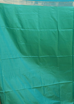 Green Dupion Silk Saree With Blouse Piece