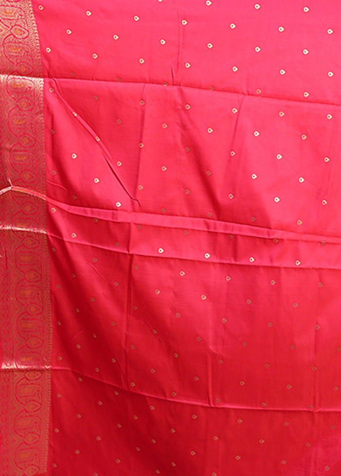 Orange Dupion Silk Saree With Blouse Piece