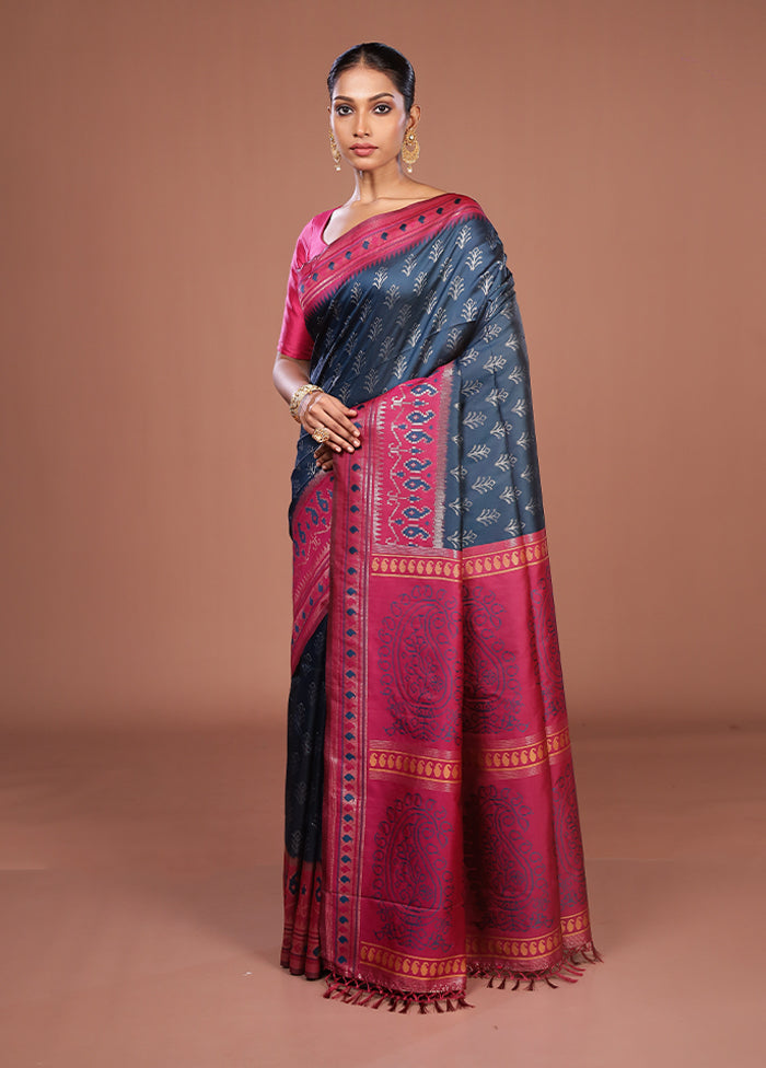 Pink Dupion Silk Saree With Blouse Piece