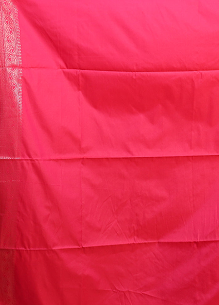 Orange Dupion Silk Saree With Blouse Piece