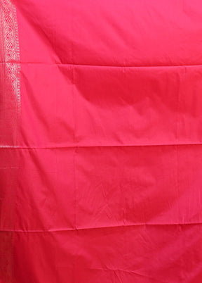 Orange Dupion Silk Saree With Blouse Piece