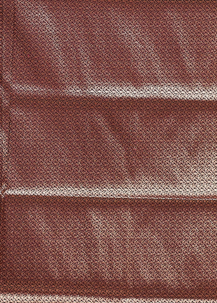 Purple Banarasi Silk Saree With Blouse Piece