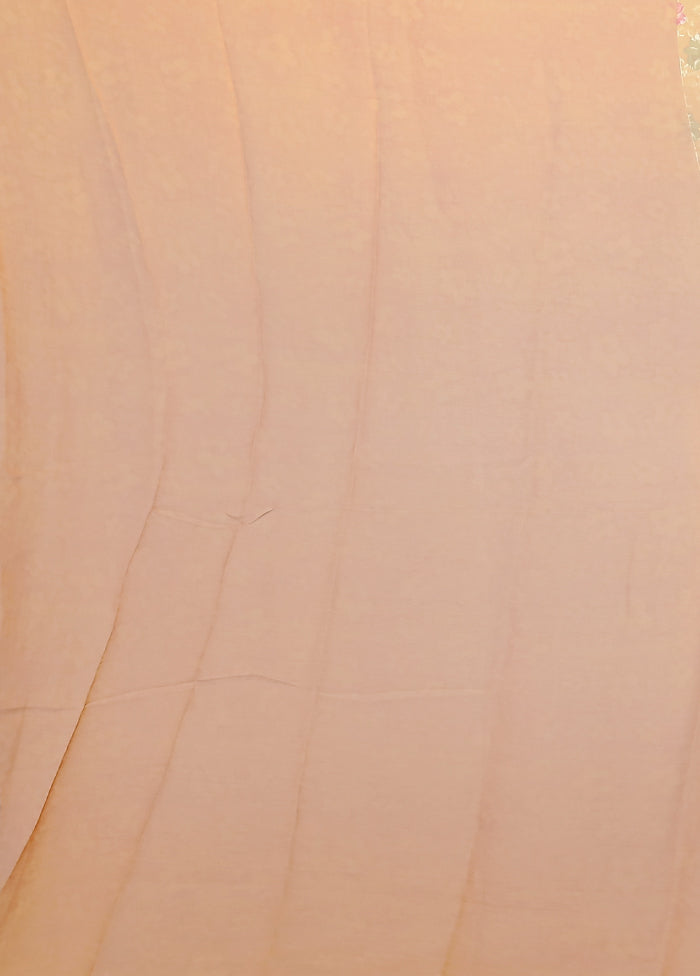 Yellow Chiffon Silk Saree With Blouse Piece