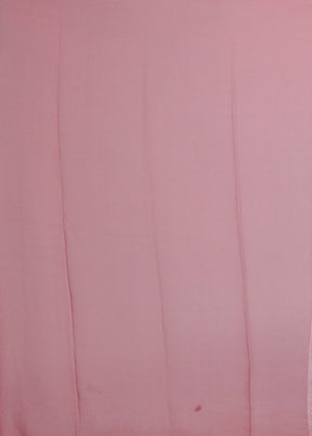 Pink Chiffon Silk Saree With Blouse Piece