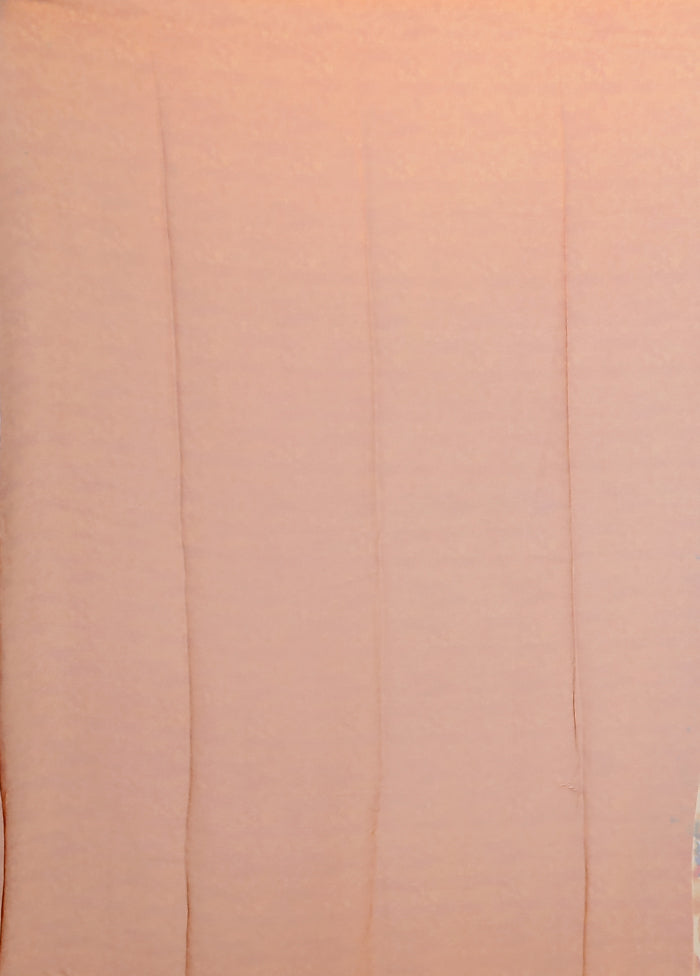 Yellow Chiffon Silk Saree With Blouse Piece