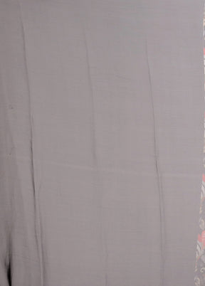 Black Chiffon Silk Saree With Blouse Piece