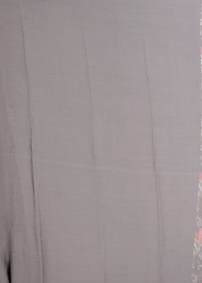 Black Chiffon Silk Saree With Blouse Piece