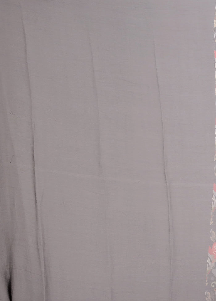 Black Chiffon Silk Saree With Blouse Piece