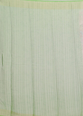 Green Chiffon Silk Saree With Blouse Piece